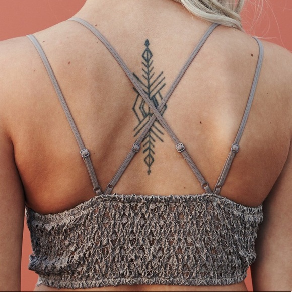 NWT Lace Scalloped Harbor Gray Bra Bralette Top - Picture 4 of 6